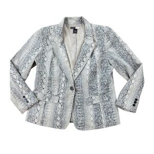 Womans Focus Life Style snake print blazer jacket size 16